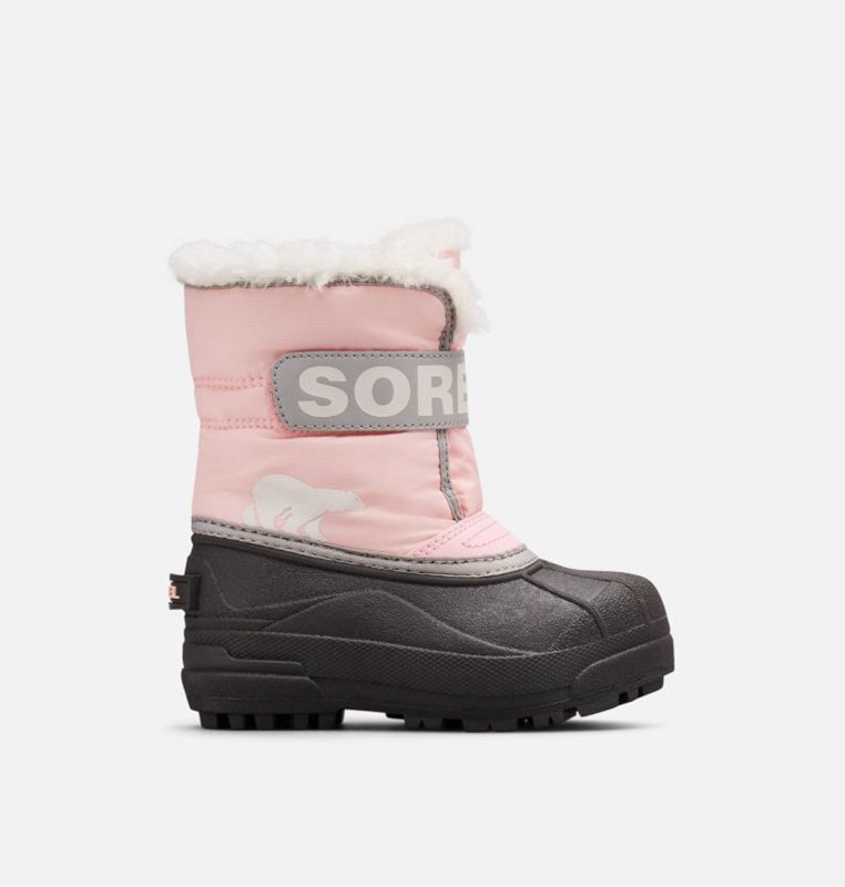 Sorel Barn Vinterkängor Rosa/Svarta - Toddler Commander™ - QGX-908763